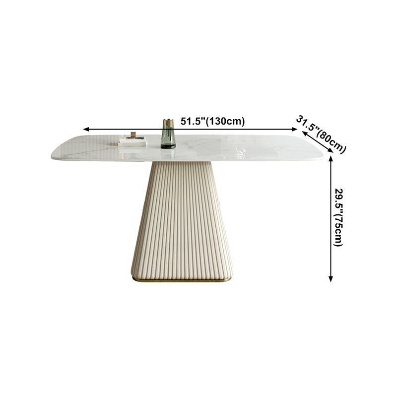 Traditional Luxury Dining Table White Rectangle Sintered Stone Table with Pedestal Base Clearhalo ' dining_table' 'Dining Tables & Seating' 'Dining Tables' 'furn' 'furn_dining_table' 'Furniture' 'furniture_dining_table' 'Kitchen & Dining Furniture' 'kitchen&dining_furn' 'kitchen' 'kitchen_dining_table' 1200x1200_05e31b0c-0e5d-4894-bfc8-46e73b460539
