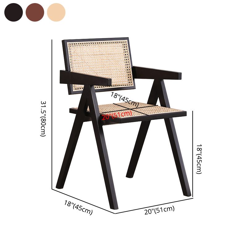 Modern Wood Dining Room Chair Arm Rattan Dining Chairs for Restaurant Use Clearhalo ' kitchen&dining_furn' 'Dining Chairs' 'Dining Tables & Seating' 'dining_chair' 'furn' 'furn_dining_chair' 'Furniture' 'furniture_dining_chair' 'Kitchen & Dining Furniture' 'kitchen' 1200x1200_05e34326-c2b1-4ee3-b4d1-f7e5c591e574