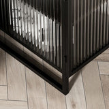 Glass and Metal Bedside Cabinet Modern Minimalist Bedside Table with Legs Clearhalo 'Bedroom Furniture' 'furn' 'furn_night_stand' 'Furniture' 'night_stand' 'Nightstands' 1200x1200_05e4e167-34b8-4748-a876-2246755aee70