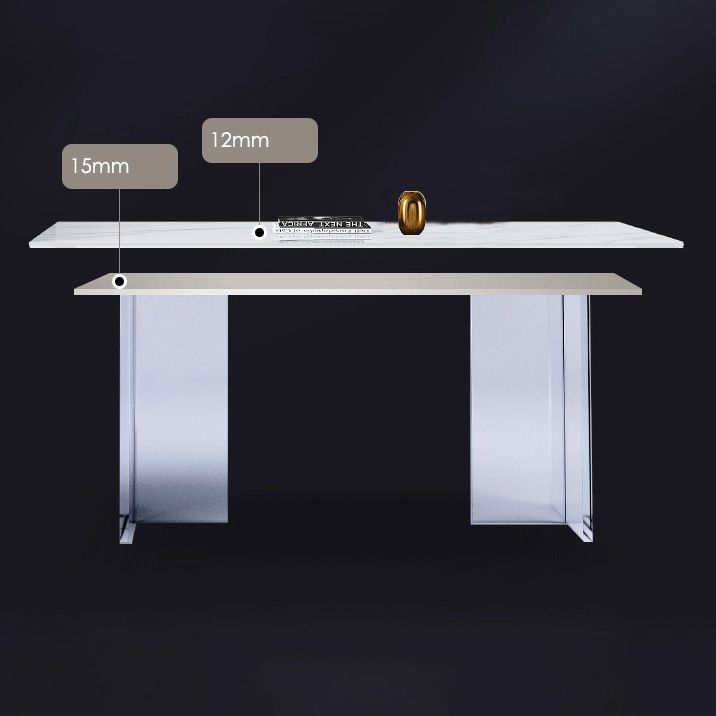 Modern White Dining Table Rectangle Sintered Stone Dining Table with Acrylic Base for Kitchen Clearhalo ' dining_table' 'Dining Tables & Seating' 'Dining Tables' 'furn' 'furn_dining_table' 'Furniture' 'furniture_dining_table' 'Kitchen & Dining Furniture' 'kitchen&dining_furn' 'kitchen' 'kitchen_dining_table' 1200x1200_05e54c91-90bf-40e1-9b1d-3e4407d29c4a