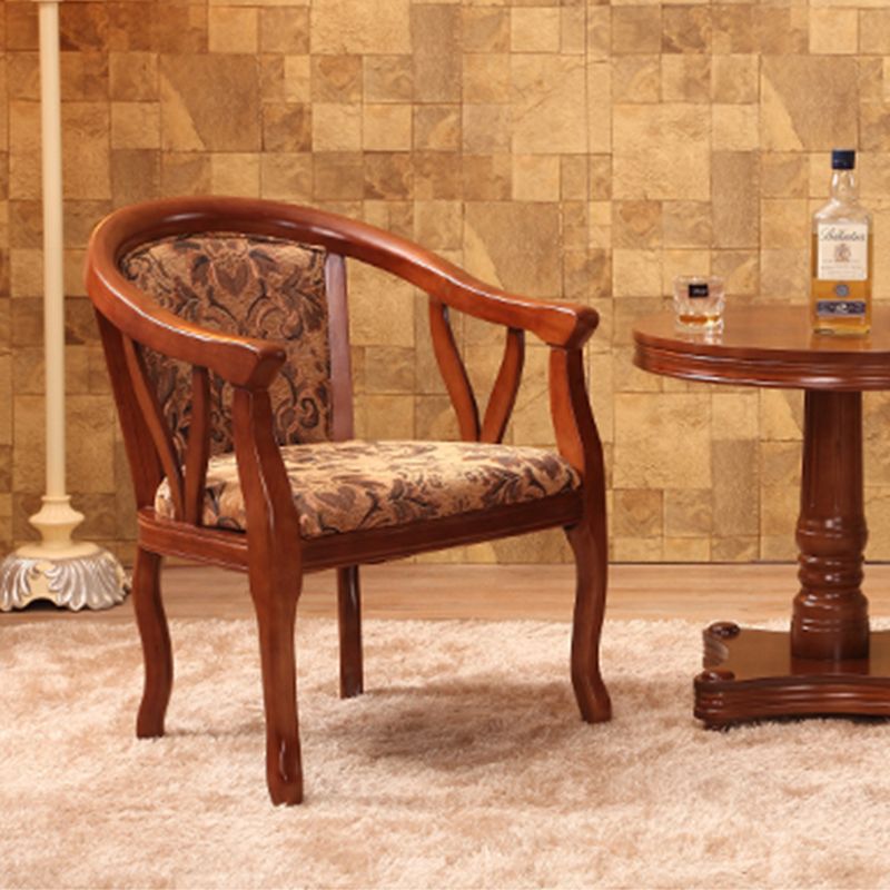 Traditional Style Dining Chair Upholstered Solid Wood Base Arm Chair for Home Clearhalo 'Dining Chairs' 'Dining Tables & Seating' 'dining_chair' 'furn' 'furn_dining_chair' 'Furniture' 'Kitchen & Dining Furniture' 1200x1200_05e6a3c3-3c7c-4ca0-8d9e-25ada349cbd4