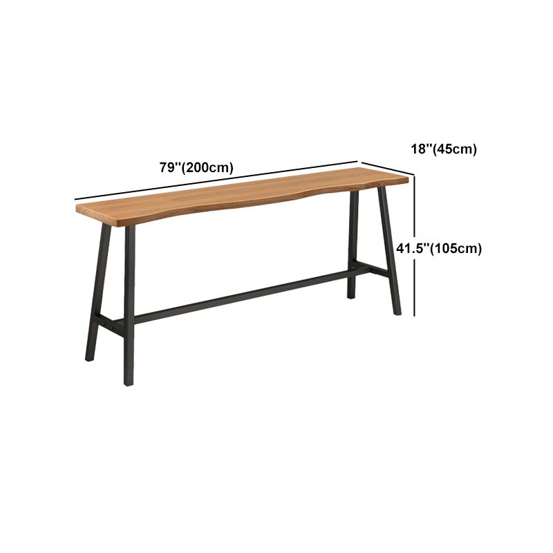 1/4 stukken industriële rechthoekige pubtafel set houten toonbanktafel met rugloze krukken