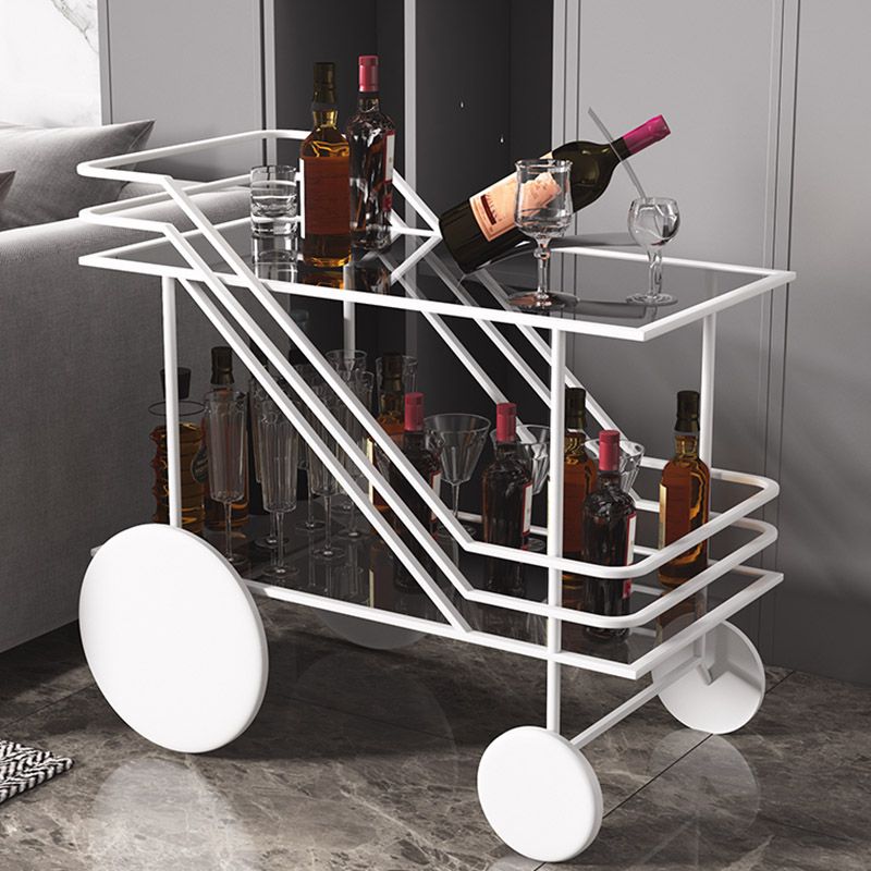 Moderno tavolo da pranzo rettangolare del carrello da cucina a magazzino