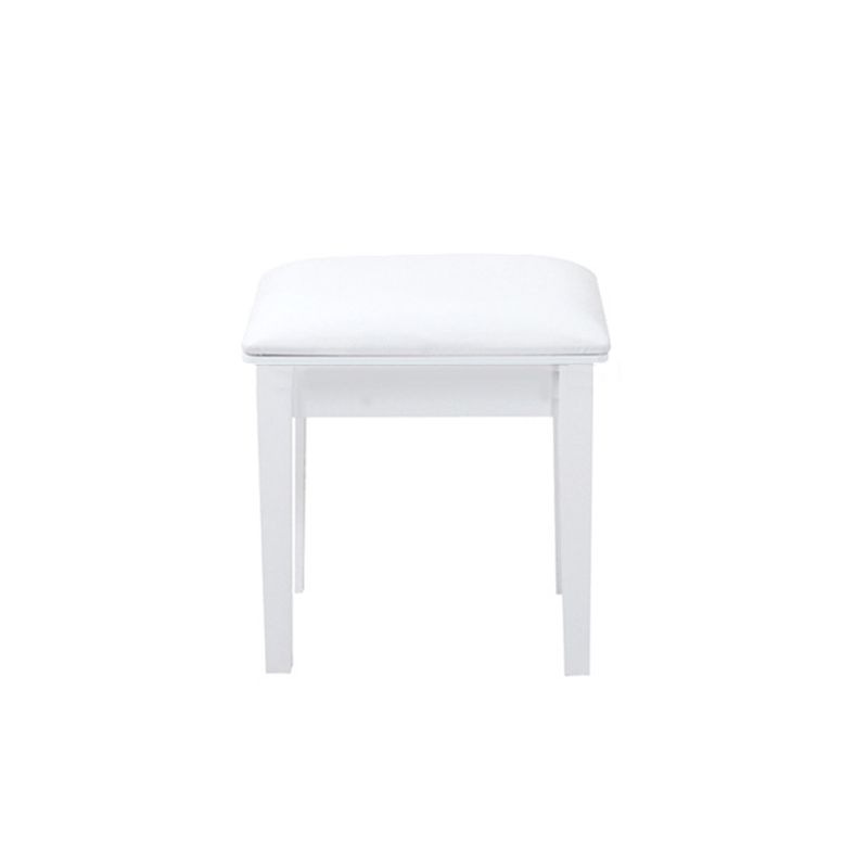 Capovolgimento a specchio singolo vanity scrivania doppia cassettiera dritta piedi in bianco in bianco