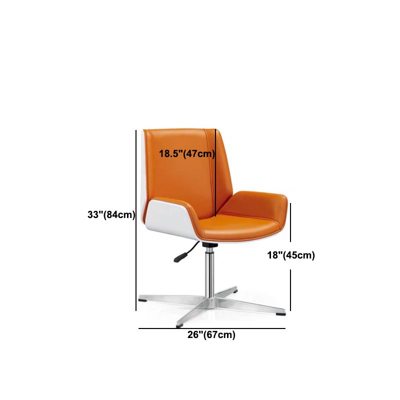 Ergonomische faux lederen bureau stoel thuiskantoor zwenkwarmeloze stoel