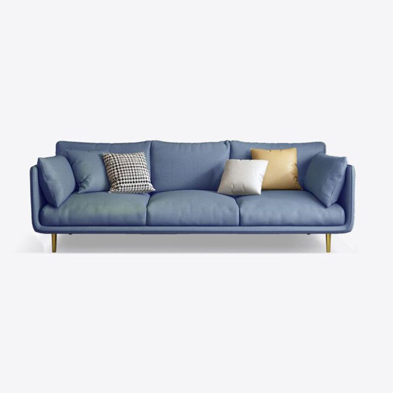 Imitated Leather Upholstered Sofa with Latex Seat Padding on Pillow Back Clearhalo 'furn' 'furn_sofas' 'Furniture' 'furniture_sofas' 'kitchen' 'kitchen_sofas' 'Living Room Furniture' 'Sofa' 'sofas' 1200x1200_05ebac32-bd1e-4b9f-96a5-33a7f8b0d396