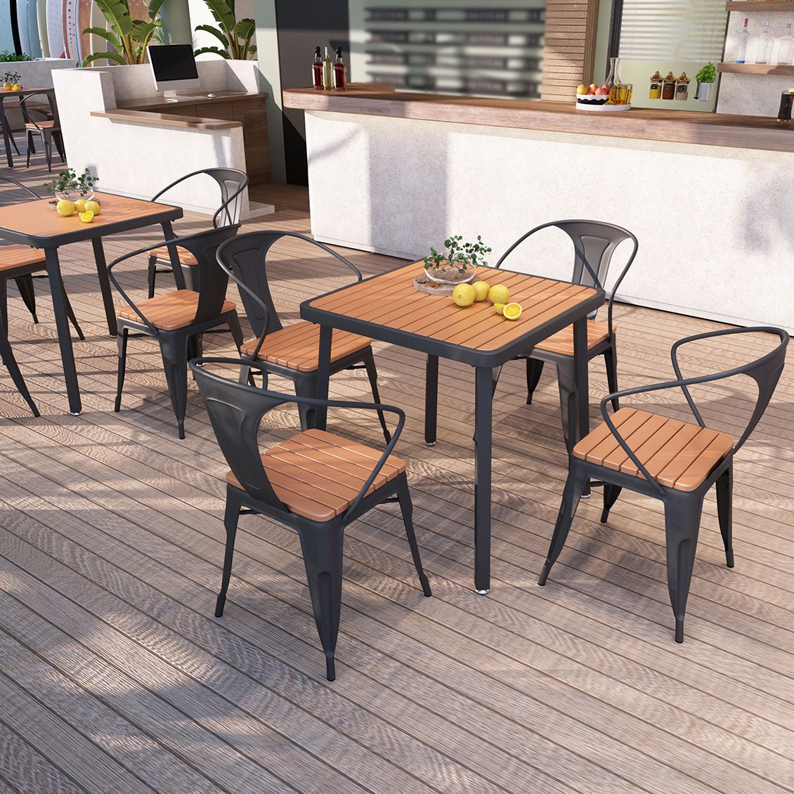 Contemporary Table Set 1/4/5/7 Pieces Dining Set for Restaurant