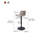 Adjustable Bar Stool Leather Backrest Counter Stool with Swivel Clearhalo 'Bar Furniture' 'Bar Stools' 'bar_stools' 'furn' 'furn_bar_stools' 'Furniture' 'Kitchen & Dining Furniture' 1200x1200_05ef19c4-bfa2-42cc-a0b0-72fbb9eb9aa6