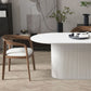 Oval Pedestal Base Dining Table Contemporary Dinette Table for Home Clearhalo ' dining_table' 'Dining Tables & Seating' 'Dining Tables' 'furn' 'furn_dining_table' 'Furniture' 'furniture_dining_table' 'Kitchen & Dining Furniture' 'kitchen&dining_furn' 'kitchen' 'kitchen_dining_table' 1200x1200_05efdd7b-e101-46dc-bd93-e0a7e02cc914