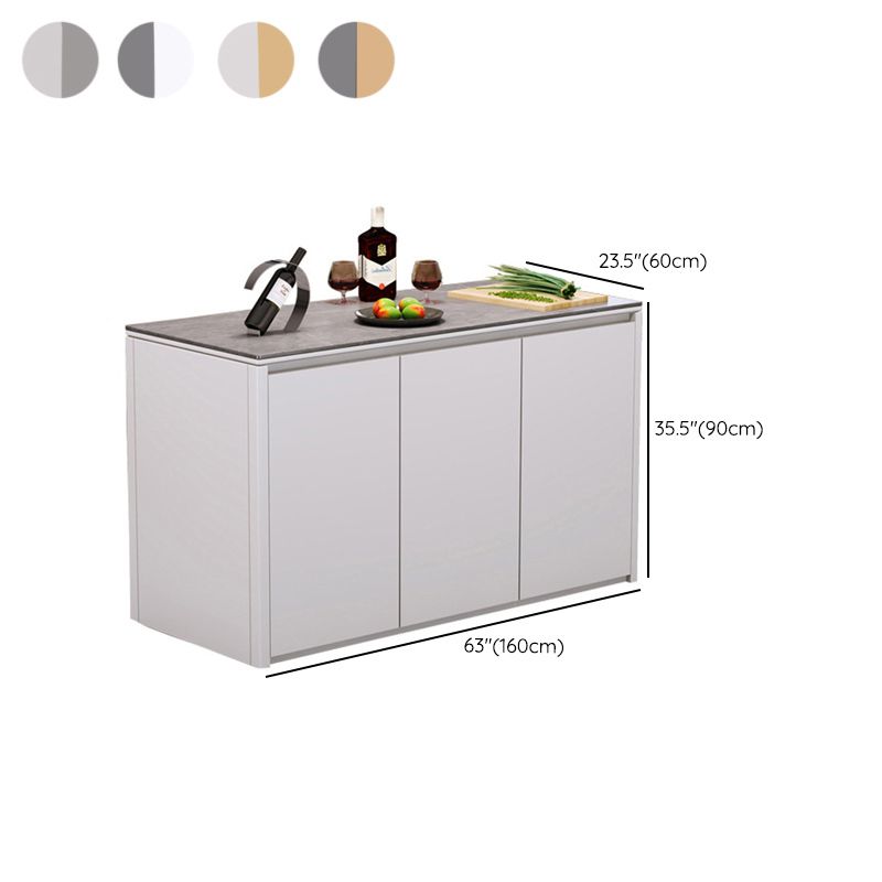 Maison de cuisine à manger table îlot d'îlot de cuisine rectangulaire moderne