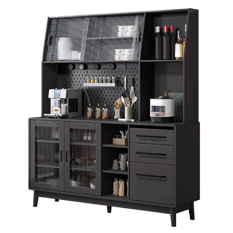 Tavolo a buffet in legno massiccio moderno bacheca laterale con cassetti e armadi