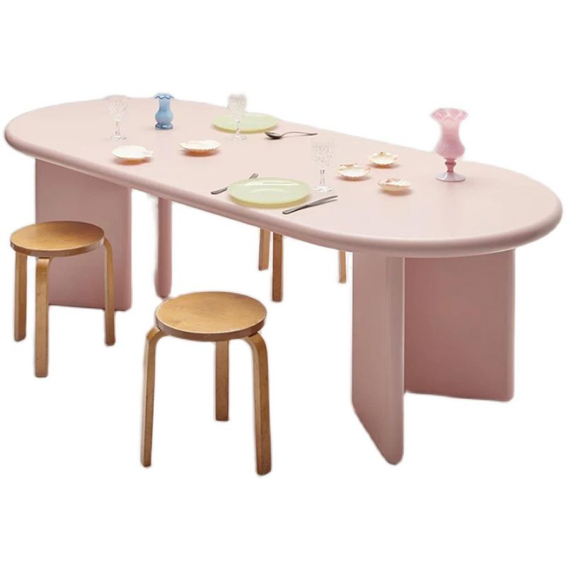 Solid Wood Contemporary Oval Table Wood Top Table for Kitchen and Dining Room Clearhalo ' dining_table' 'Dining Tables & Seating' 'Dining Tables' 'furn' 'furn_dining_table' 'Furniture' 'furniture_dining_table' 'Kitchen & Dining Furniture' 'kitchen&dining_furn' 'kitchen' 'kitchen_dining_table' 1200x1200_05f38092-0bff-42df-8f42-11140ea03c40