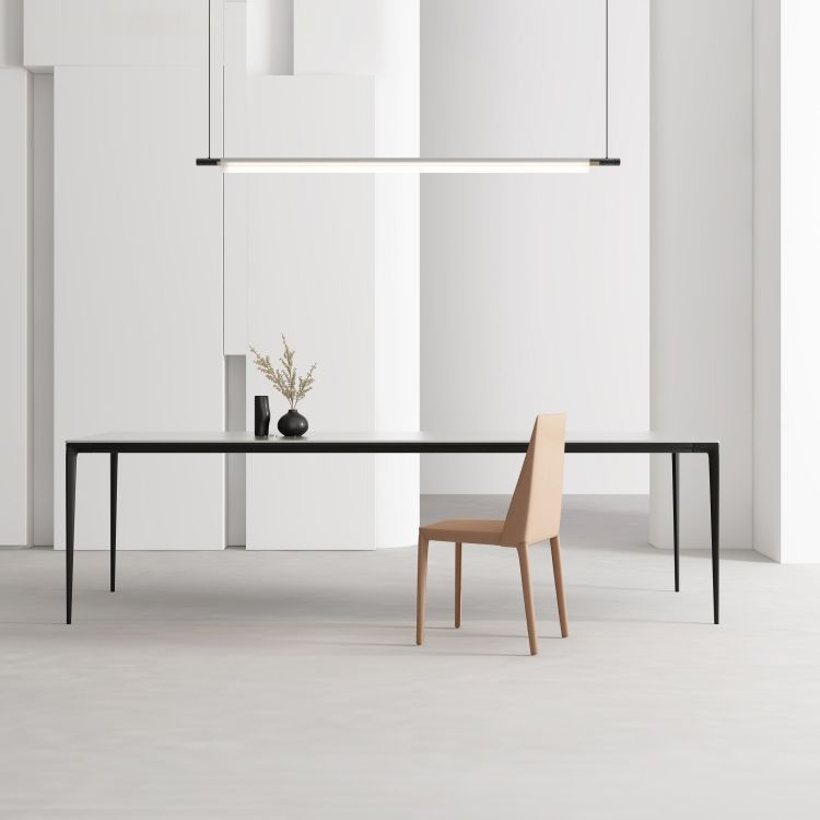 Designer Style 1/2/4/5 Pieces Dining Set Sintered Stone Dining Table with Leather Chairs Clearhalo 'Dining Room Sets' 'Dining Tables & Seating' 'dining_room_set' 'furn' 'furn_dining_room_set' 'Furniture' 'furniture_dining_room_set' 'Kitchen & Dining Furniture' 1200x1200_05f4e378-b079-4bdd-ae9b-e191eb1fa796