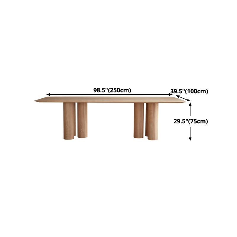 Rectangle Simplicity Dining Table Wood Color Fixed Table with Solid Wood Clearhalo ' dining_table' 'Dining Tables & Seating' 'Dining Tables' 'furn' 'furn_dining_table' 'Furniture' 'furniture_dining_table' 'Kitchen & Dining Furniture' 'kitchen&dining_furn' 'kitchen' 'kitchen_dining_table' 1200x1200_05f5830c-9e9e-4ef5-b2fc-f62aab83de52