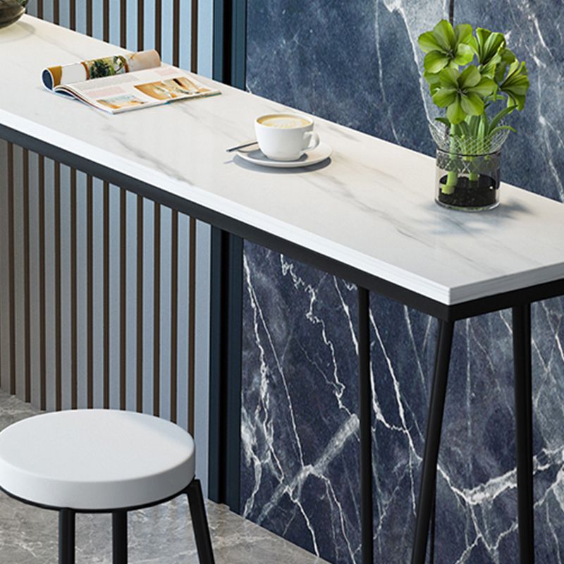 Stone Top Bistro Table Modern Style Bistro Bar Table with Four Legs Clearhalo 'Bar Furniture' 'Bar Tables' 'bar_tables' 'furn' 'furn_bar_tables' 'Furniture' 'Kitchen & Dining Furniture' 1200x1200_05f6bdba-ba9c-4a88-a9f3-3c71754aae70