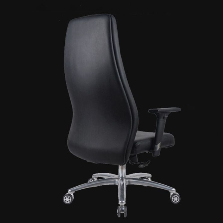 Contemporary Office Chair Wheels Leather High Back Black Executive Chair Clearhalo 'furn' 'furn_office_chair' 'Furniture' 'Office Chairs' 'Office Furniture' 'office_chair' 1200x1200_05f84449-5507-4c2e-8fb7-3e64d48defcb