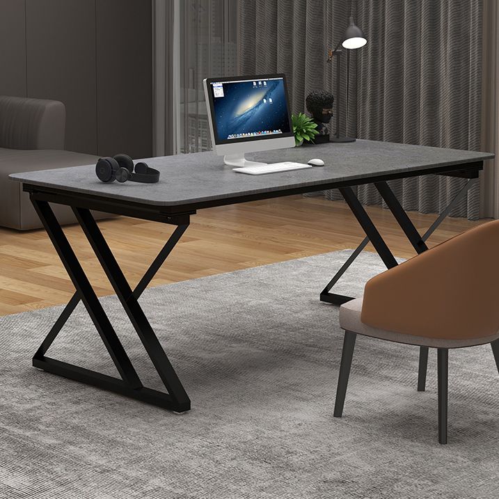 Contemporary Rectangular Writing Desk Stone Sled Base Office Desk Clearhalo 'furn' 'furn_office_desk' 'Furniture' 'furniture_office_desk' 'Office Desks' 'Office Furniture' 'office_desk' 1200x1200_05f8a315-7ffa-425e-856e-cabc5c0e6584