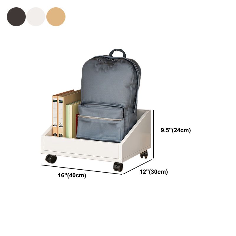 Scandinavian Wooden Movable Bookshelf Home Bookcase with Casters
