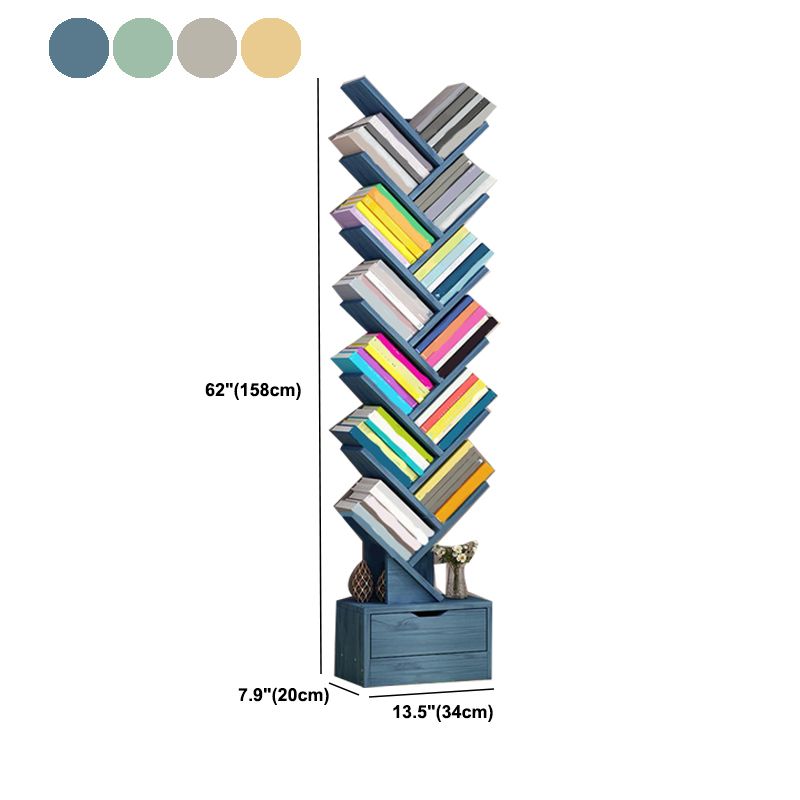 Libreria moderna in legno in legno geometrico libreria