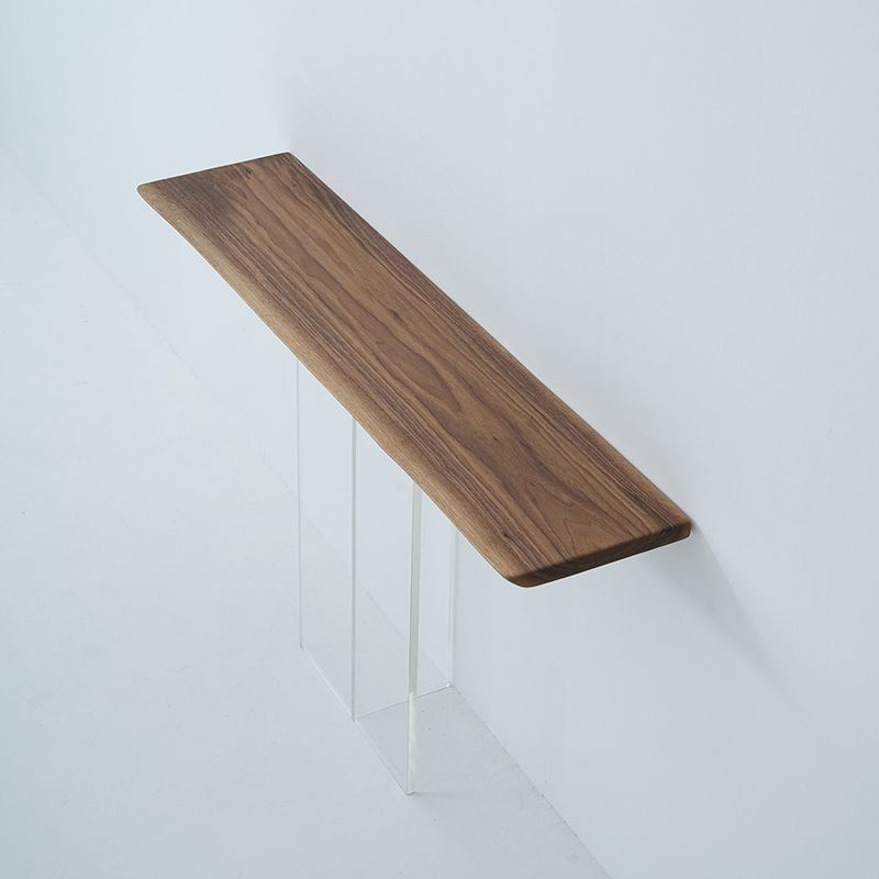 Contemporary Walnut Console Accent Table with Rectangle Top for Hall Clearhalo 'Console Tables' 'console_tables' 'Entry & Mudroom Furniture' 'furn' 'furn_console_tables' 'Furniture' 1200x1200_05fa520b-b026-420a-9d80-3f195b66d886