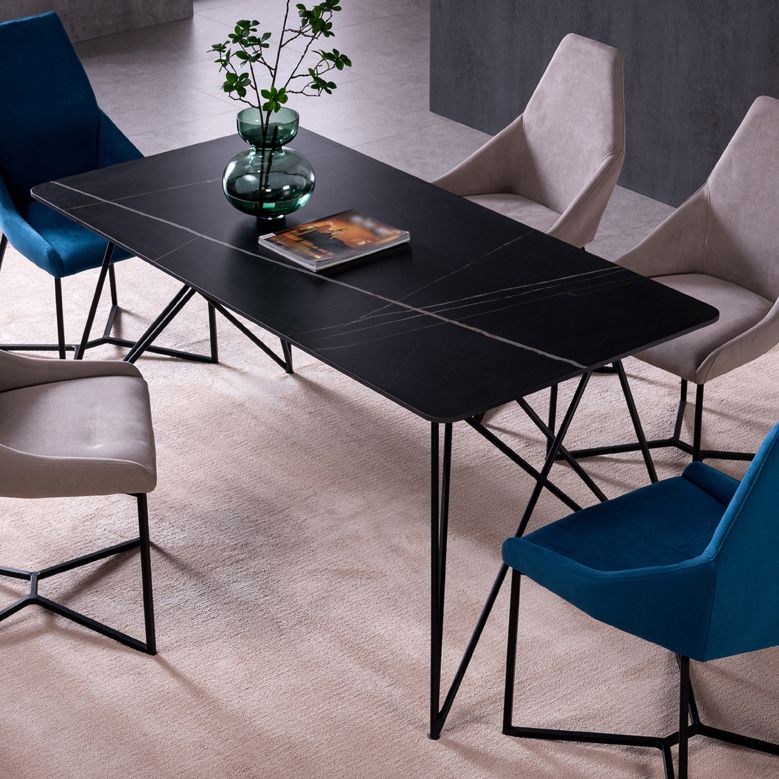 Stone Dining Site Table Industrial Style Rectangle Dining Table for Kitchen Home Clearhalo ' dining_table' 'Dining Tables & Seating' 'Dining Tables' 'furn' 'furn_dining_table' 'Furniture' 'furniture_dining_table' 'Kitchen & Dining Furniture' 'kitchen&dining_furn' 'kitchen' 'kitchen_dining_table' 1200x1200_05fb172d-1d51-4744-b903-0aab63a9c880