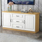 Mueble para TV de 2 puertas de madera estilo escandinavo Consola para TV con estante