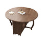 Foldable Rubber Wood Dining Table Medieval Modern Round Table with Storage Trestle Base Clearhalo 'Dining Tables & Seating' 'Dining Tables' 'dining_table' 'furn' 'furn_dining_table' 'Furniture' 'furniture_dining_table' 'Kitchen & Dining Furniture' 'kitchen' 'kitchen_dining_table' 1200x1200_05fc8c6f-a2df-4cc0-9946-d0c82355dc58
