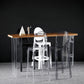 Industrial Style Wood Top Counter Table Acrylic Pedestal Bar Table for Coffee Shop Clearhalo 'Bar Furniture' 'Bar Tables' 'bar_tables' 'furn' 'furn_bar_tables' 'Furniture' 'furniture_bar_tables' 'Kitchen & Dining Furniture' 1200x1200_05fd7443-4208-4b23-873e-84f05a87aad8