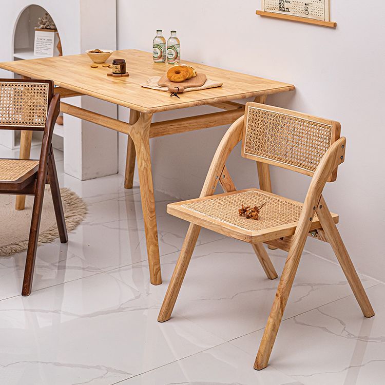 Minimalist Solid Wood Kitchen Dining Folding Side Chair Opening Back Folding Side Chair Clearhalo ' kitchen&dining_furn' 'Dining Chairs' 'Dining Tables & Seating' 'dining_chair' 'furn' 'furn_dining_chair' 'Furniture' 'furniture_dining_chair' 'Kitchen & Dining Furniture' 'kitchen' 1200x1200_0600dc2d-2fff-4430-9521-b6d34d5b547d