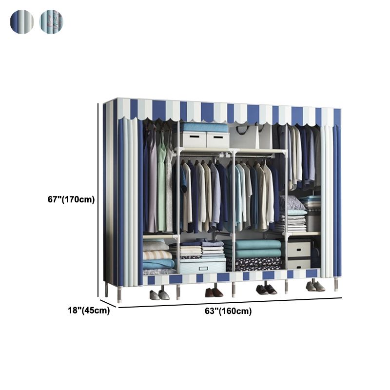 Armadio del guardaroba contemporaneo in metallo a 1 porta con scaffali