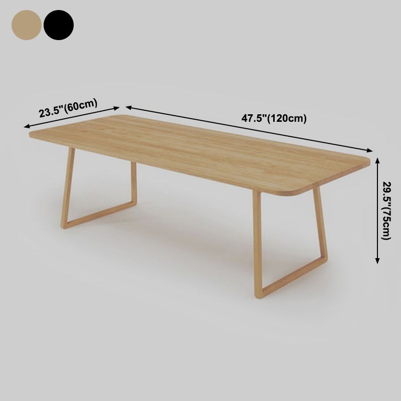 Rectangle Shape Industrial Dining Table Wood Color Fixed Table with Solid Wood Clearhalo ' dining_table' 'Dining Tables & Seating' 'Dining Tables' 'furn' 'furn_dining_table' 'Furniture' 'furniture_dining_table' 'Kitchen & Dining Furniture' 'kitchen&dining_furn' 'kitchen' 'kitchen_dining_table' 1200x1200_06020743-15df-4755-94dc-f08c54cc4591