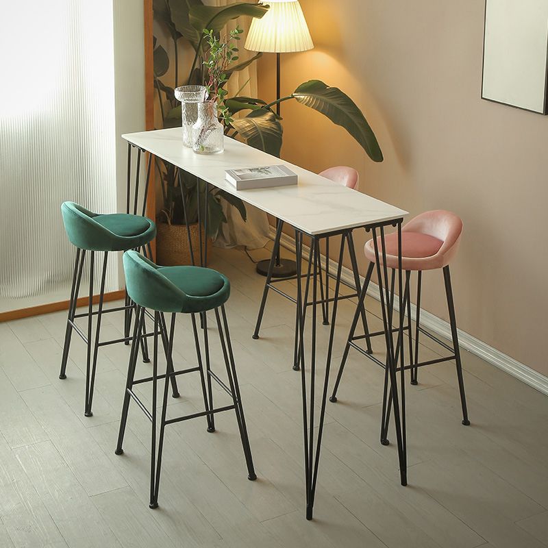 Tavolo da bar in pietra industriale di rettangolo con 4 gambe