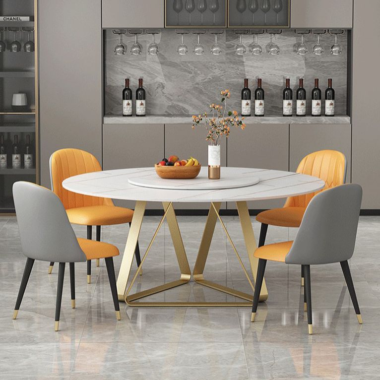 Modern Style Sintered Stone White Dining¬†Room¬†Set with Round Table Home Dining Table Furniture Clearhalo 'Dining Room Sets' 'Dining Tables & Seating' 'dining_room_set' 'furn' 'furn_dining_room_set' 'Furniture' 'furniture_dining_room_set' 'Kitchen & Dining Furniture' 'kitchen&dining_furn' 'kitchen' 1200x1200_06055f91-ad24-46e2-8535-1fd29e87ac27