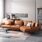 34"H Scandinavian Sectional Sofa Orange Sleeper Sectional with Pillows Clearhalo 'furn' 'furn_sectionals' 'Furniture' 'Living Room Furniture' 'Sectionals' 1200x1200_06070708-7729-461a-b514-c20b32a921ad