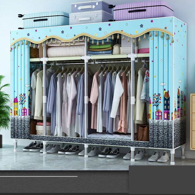 Armadio in metallo armadio del guardaroba in stile contemporaneo Armaia con asta di abbigliamento per casa