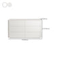 Coffre de rangement de 15,6 pouces de largeur, commode de rangement moderne en bois manufacturé