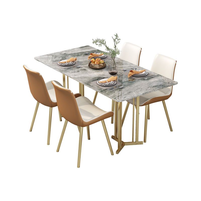 Luxury 1/2/5 Pieces Dining Set Sintered Stone Top Dining Table with Leather Chairs Clearhalo 'Dining Room Sets' 'Dining Tables & Seating' 'dining_room_set' 'furn' 'furn_dining_room_set' 'Furniture' 'furniture_dining_room_set' 'Kitchen & Dining Furniture' 'kitchen&dining_furn' 'kitchen' 1200x1200_0609e682-338c-4db4-9f36-f2856bac960d