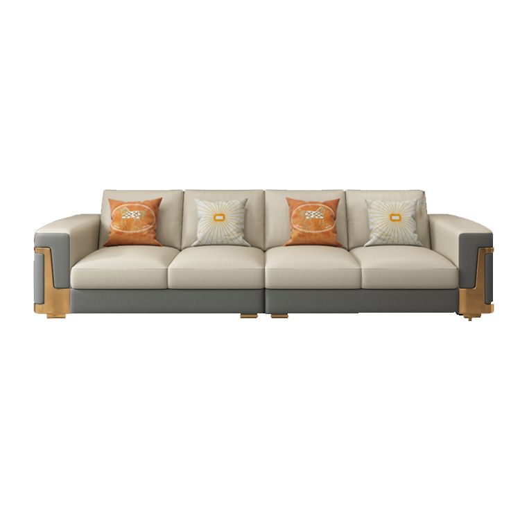 Glamstil quadratisch getuftetes Sofa Ledersofa in Armut für Wohnzimmer