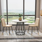 Round Sintered Stone Dining Table Traditional Luxury Dining Table for Dining Room Clearhalo ' dining_table' 'Dining Tables & Seating' 'Dining Tables' 'furn' 'furn_dining_table' 'Furniture' 'furniture_dining_table' 'Kitchen & Dining Furniture' 'kitchen&dining_furn' 'kitchen' 'kitchen_dining_table' 1200x1200_060b4d16-2ed5-45eb-b636-36fb2dcc4947