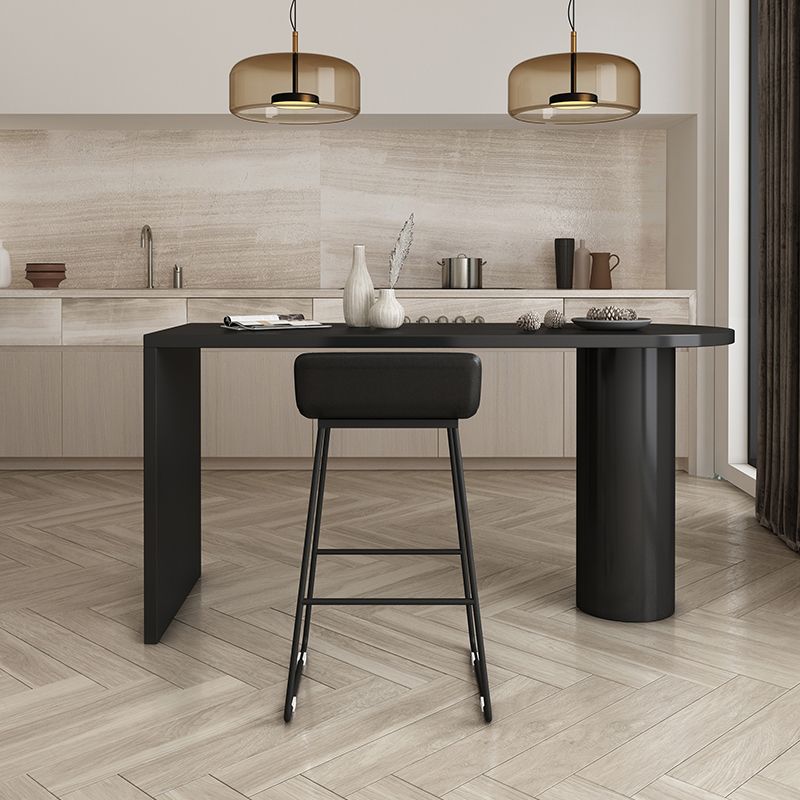 Industrial Style Iron Bar Table Wood Specialty Top 41.3"H Bistro Table for Living Room Clearhalo 'Bar Furniture' 'Bar Tables' 'bar_tables' 'furn' 'furn_bar_tables' 'Furniture' 'furniture_bar_tables' 'Kitchen & Dining Furniture' 1200x1200_060c05d0-6934-4b93-a238-c56883f7d44b