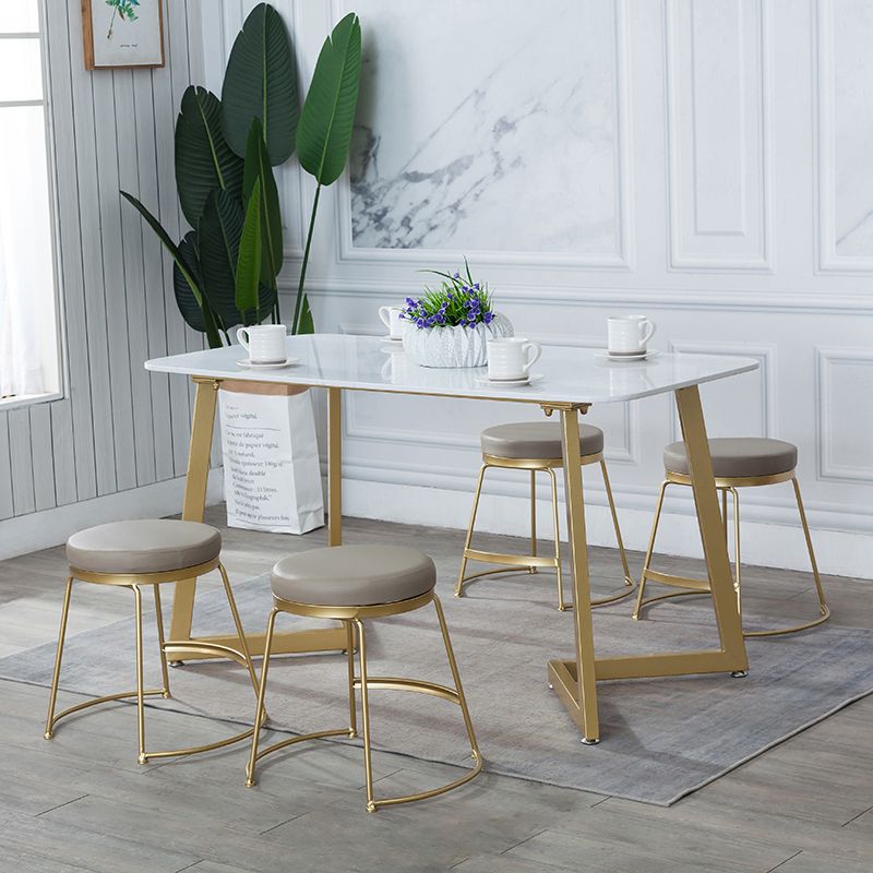 Glam 1/2/5 Pieces Dining Table and Chairs Rectangle Dining Table Set Clearhalo 'Dining Room Sets' 'Dining Tables & Seating' 'dining_room_set' 'furn' 'furn_dining_room_set' 'Furniture' 'furniture_dining_room_set' 'Kitchen & Dining Furniture' 'kitchen&dining_furn' 'kitchen' 1200x1200_060cf3a9-3720-4297-98e6-c39dbe68b23b