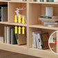 Modern Brown Shelf Bookcase Closed Back Wooden Book Shelf for Study Room