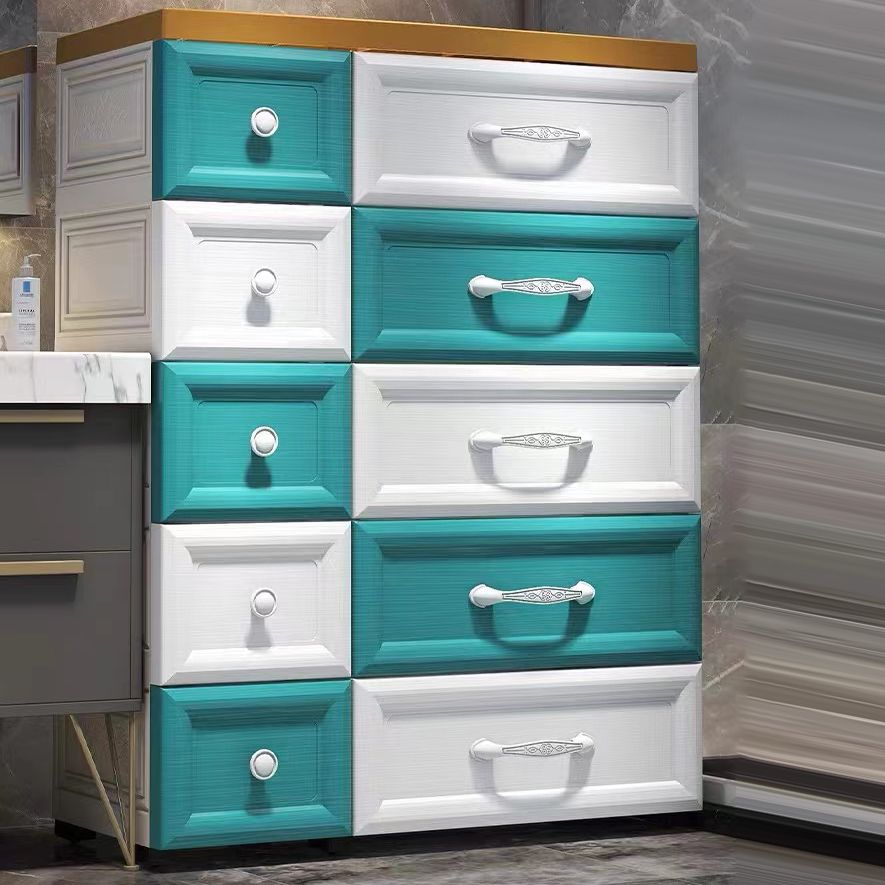 Modern Wardrobe Plastic 10-drawer Wardrobe Closet,29.53" D x 13.78" W x 39.37" H Clearhalo 'Armoires & Wardrobes' 'armoires_wardrobes' 'Bedroom Furniture' 'furn' 'furn_armoires_wardrobes' 'Furniture' 1200x1200_060e9292-8681-409b-98d3-ac18f7b146fd