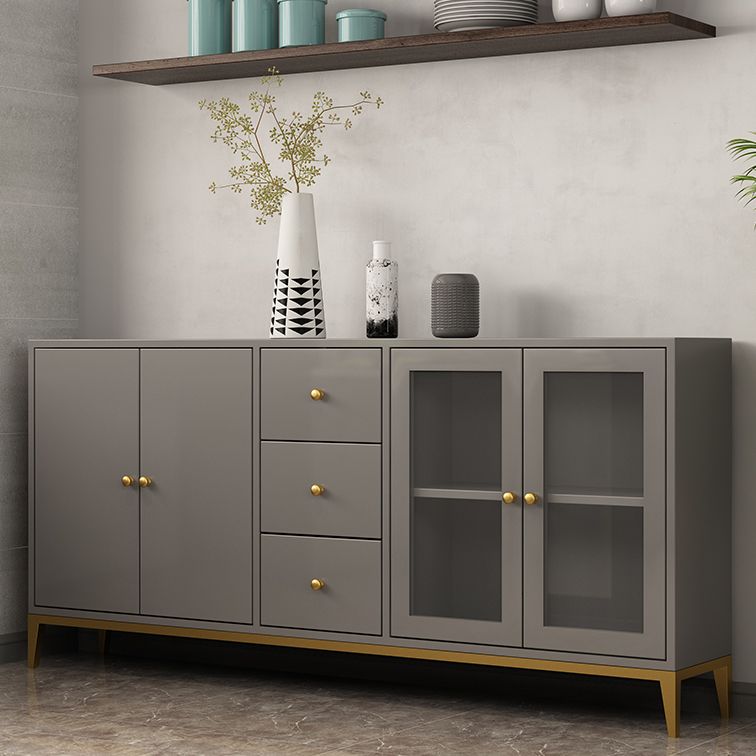 Pine Wood Kitchen Sideboard Cabinet Modern Credenza with Drawer and Storage Clearhalo 'buffet_sideboard' 'Buffets & Sideboards' 'furn' 'furn_buffet_sideboard' 'Furniture' 'furniture_buffet_sideboard' 'Kitchen & Dining Furniture' 1200x1200_060ecbb5-6c3b-41ab-8054-1fc2a809a927