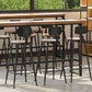 Contemporary Bar Stools Armless Dining Stools with Metal Base