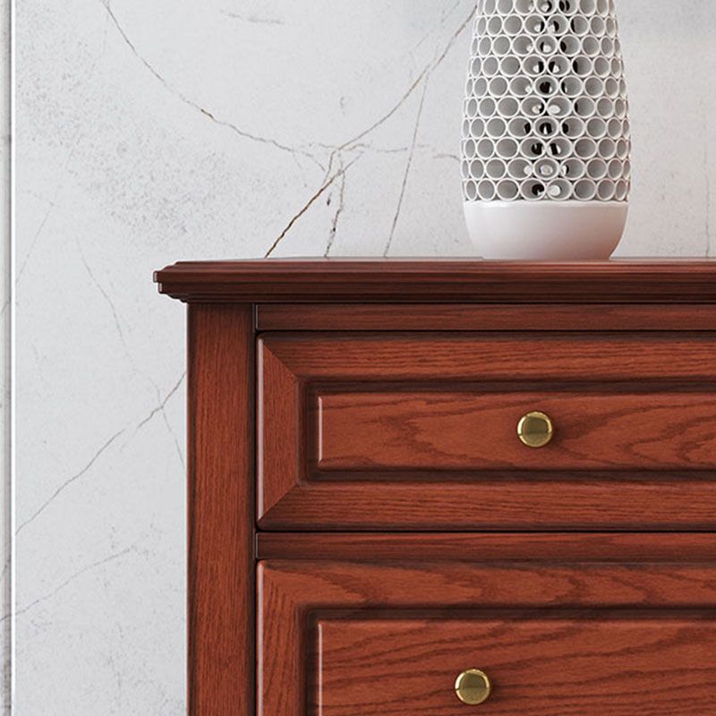 Coffre de rangement en bois massif traditionnel américain, 16,11 "W