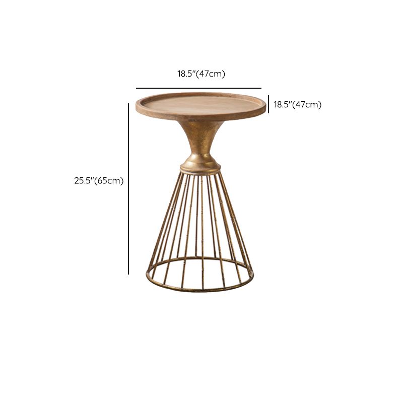 フレンチカントリーフレームエンドテーブルアンティークブラスアイアンクラフトエンドテーブル