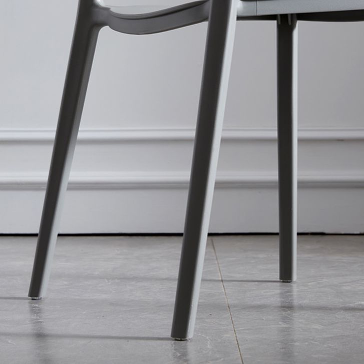 Stackable Armless Dining Chairs Plastic Open Back Dining Side Chair (Set of 4) Clearhalo ' kitchen&dining_furn' 'Dining Chairs' 'Dining Tables & Seating' 'dining_chair' 'furn' 'furn_dining_chair' 'Furniture' 'furniture_dining_chair' 'Kitchen & Dining Furniture' 'kitchen' 1200x1200_0612a76a-522f-45c6-a3c9-50f3f1200950