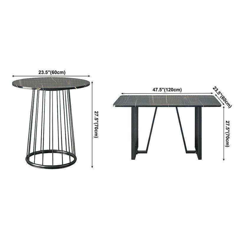 Stone Dining Room Collection Industrial Style Dining Site Table for Dining Room Clearhalo ' dining_table' 'Dining Tables & Seating' 'Dining Tables' 'furn' 'furn_dining_table' 'Furniture' 'furniture_dining_table' 'Kitchen & Dining Furniture' 'kitchen&dining_furn' 'kitchen' 'kitchen_dining_table' 1200x1200_06134303-d053-4297-8a2e-9af93753fa65
