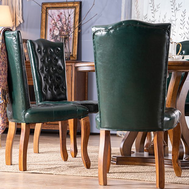 French Country Armless Dining Chairs PU Leather Upholstered Dining Side Chairs Clearhalo ' kitchen&dining_furn' 'Dining Chairs' 'Dining Tables & Seating' 'dining_chair' 'furn' 'furn_dining_chair' 'Furniture' 'furniture_dining_chair' 'Kitchen & Dining Furniture' 'kitchen' 1200x1200_0613bf02-2b66-4e59-8608-ccc8f55845df